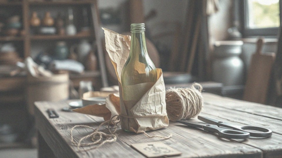 Jakie są sposoby pakowania butelki w papier?