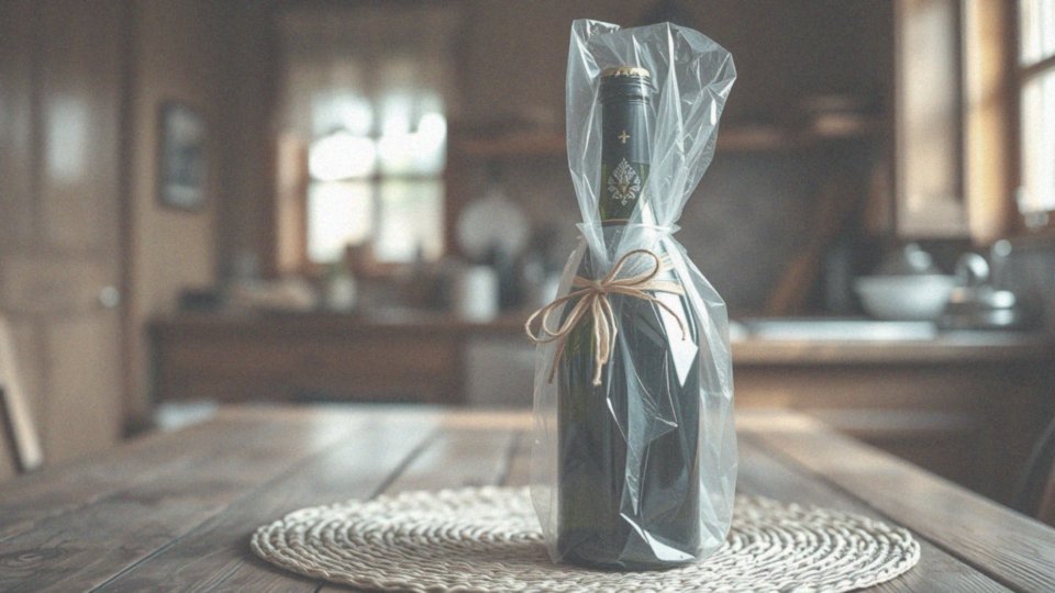 Jak pakować butelkę wina w torebkę lub celofan?