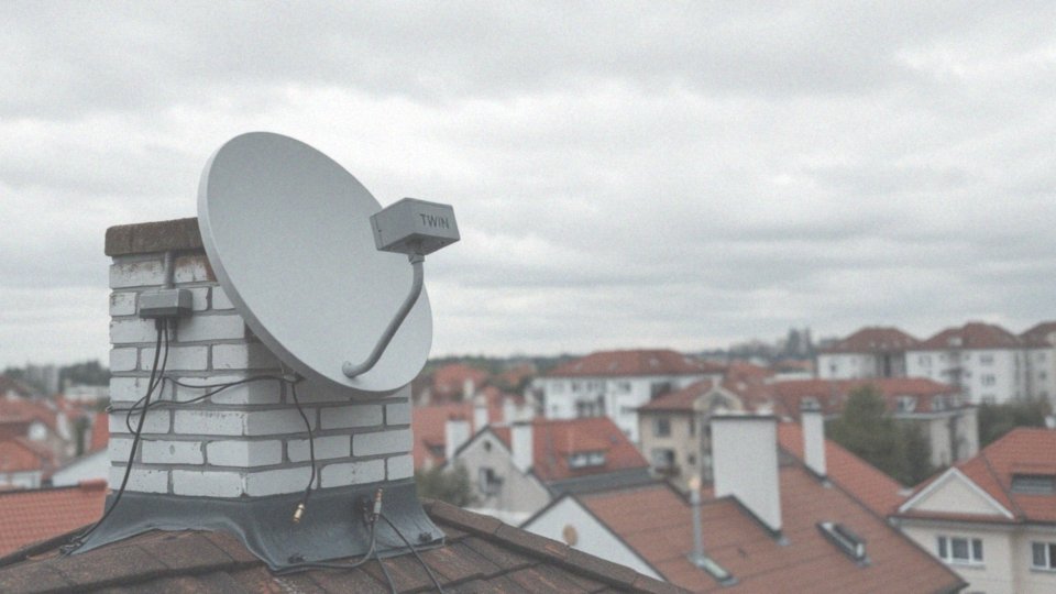 Jakie elementy zawiera zestaw antenowy z konwerterem TWIN?